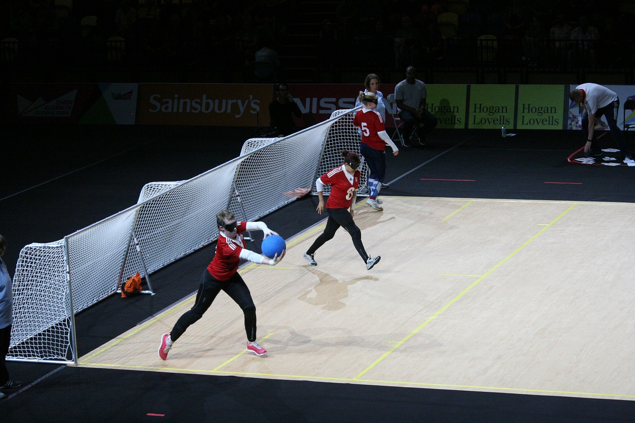 Blinda spelar goalball i Paralympics